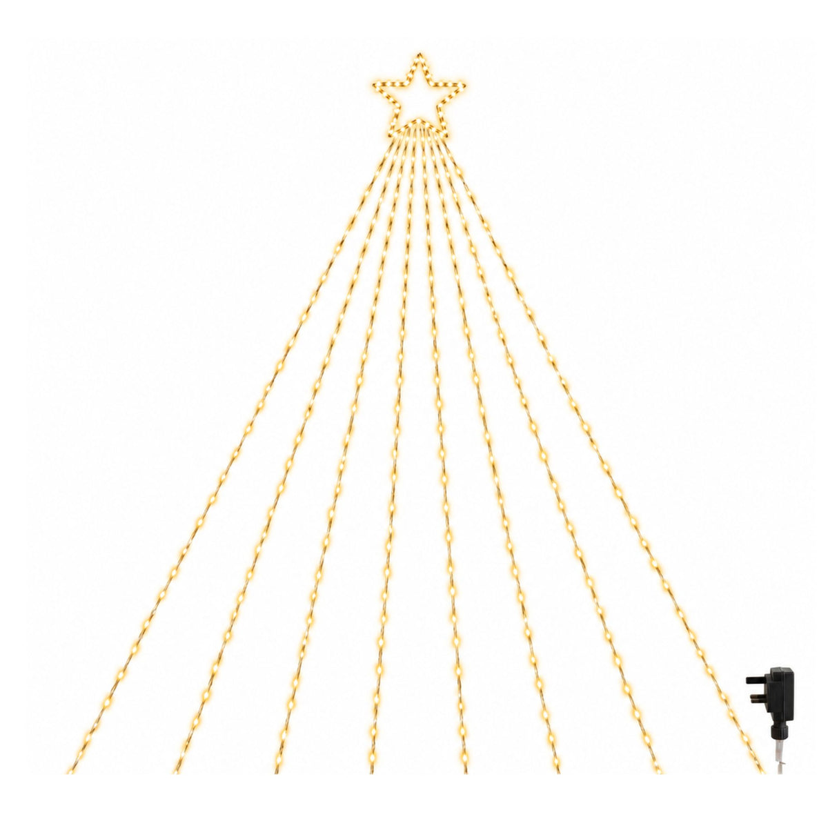 3m Two Tone Shooting Star Christmas Lights with 400 Multi-Coloured & Warm White LEDs