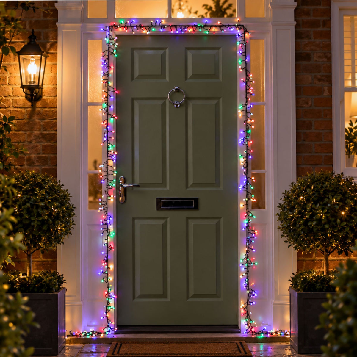 5.4m 420 LED Christmas Berry Cluster Lights Door Garland in Multi-Coloured