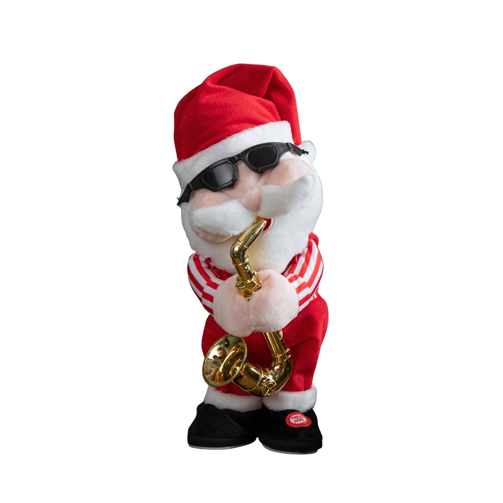 35cm Battery Powered Animated and Singing Santa with Saxophone