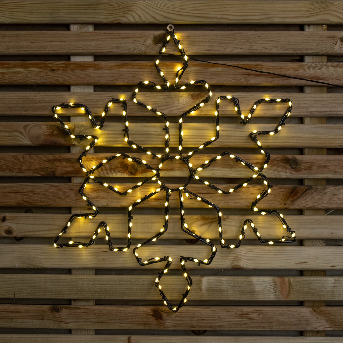 50cm x 44cm Light up FlexiBrights Christmas Snowflake with 165 Warm White LEDs