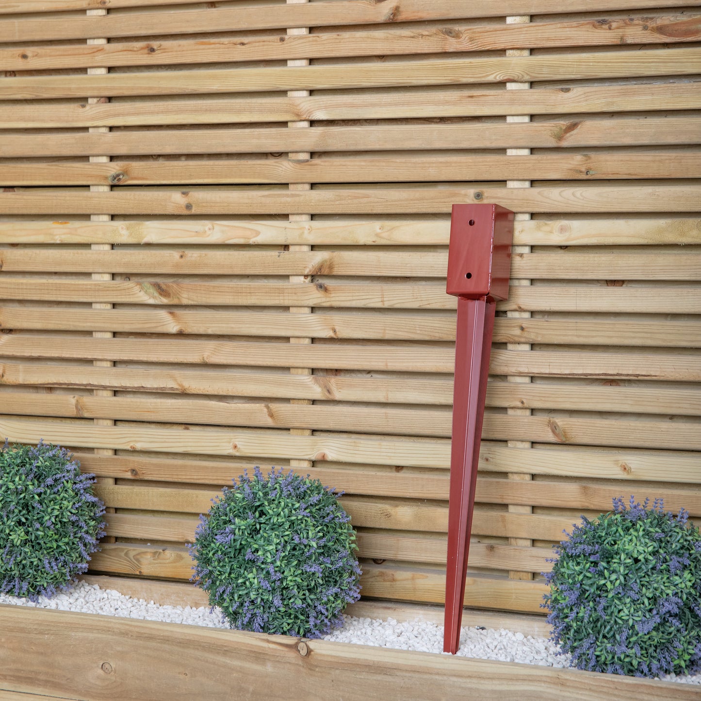 75mm x 75mm (3"x 3") Metal Garden Fence Post Holder & Spike