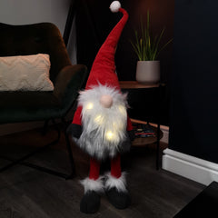 90cm Light up Standing Bobbly Glo-Bert Plush Christmas Gonk Decoration in Red
