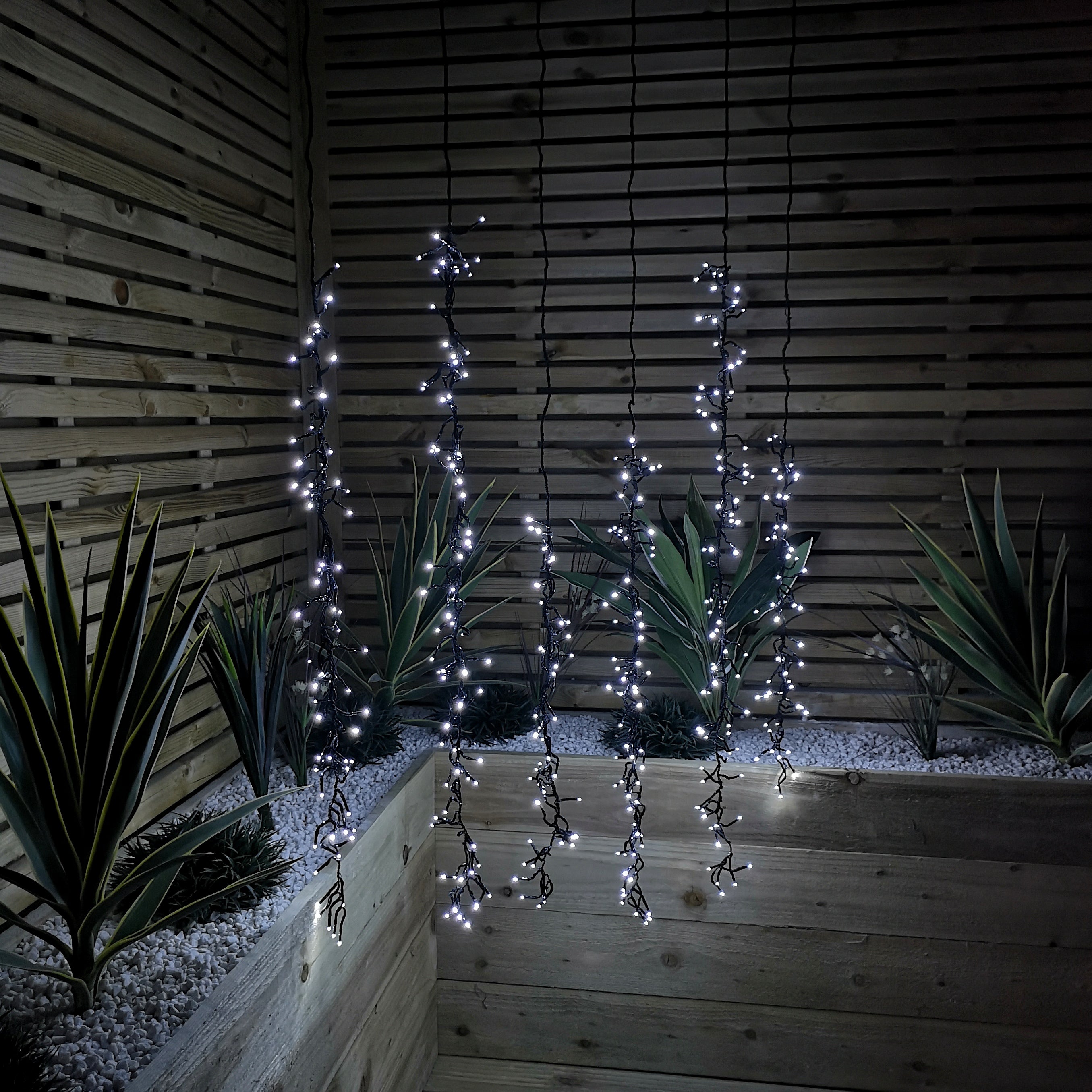480 Cool White LED Outdoor Fairy Lights Tree Cascade Snowing Christmas Decoration
