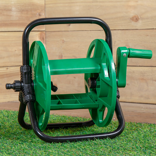 30m Portable Garden Hose Pipe Storage Reel with Crank Handle