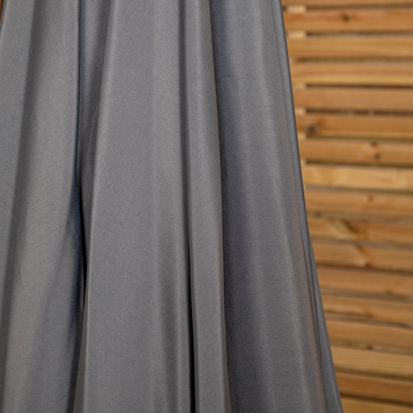 Factory Seconds 3m Cantilever Parasol in Grey with Crank Handle for Patio Garden Banana Parasol with UV Protection Outdoor Umbrella Sun Shades for Garden