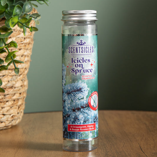 25g Icicles on Spruce Scented Christmas Scentsicles with 6 Hanging Hooks