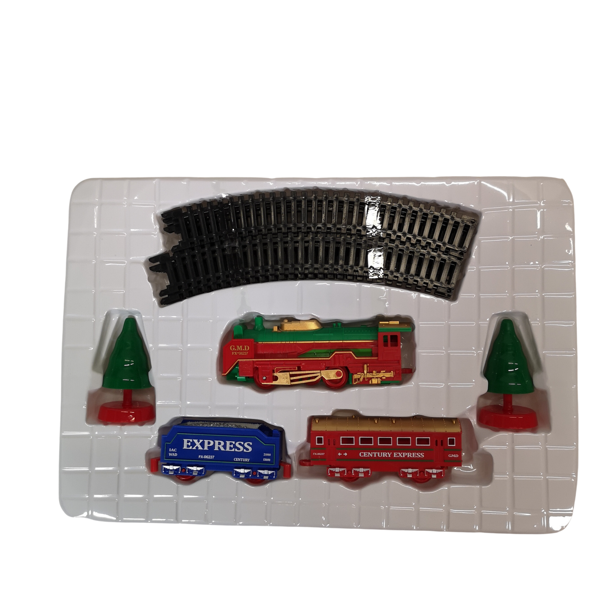 86cm Battery Operated Toy Train Track Set with Light Christmas Toy Decorations