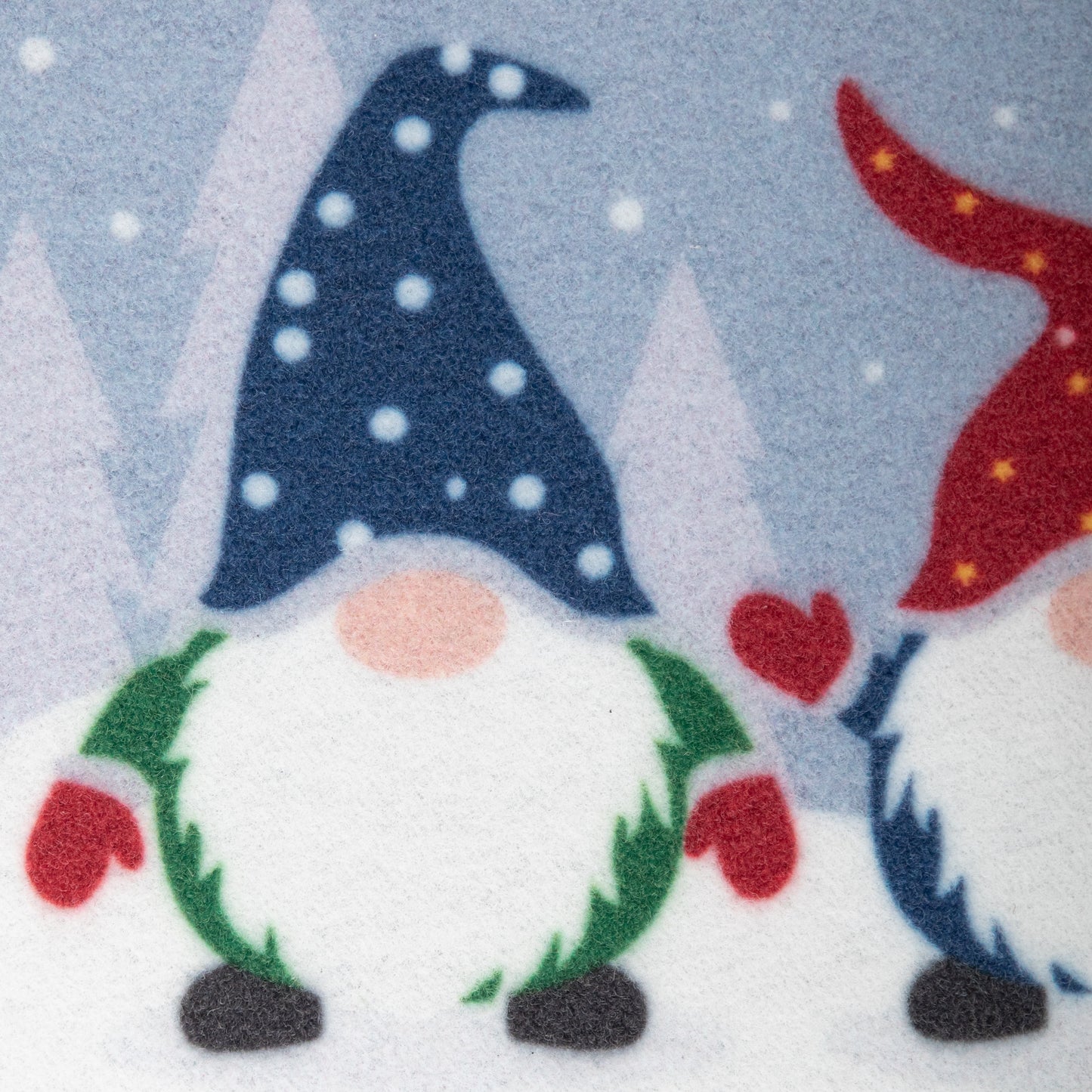 60cm x 40cm Gnome Sweet Gnome Fabric Christmas Doormat