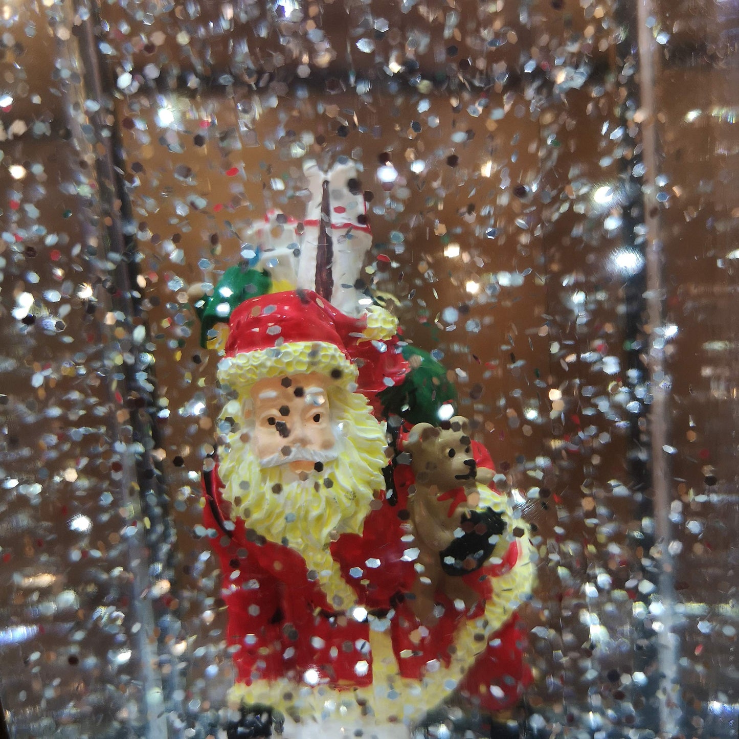 27cm Premier Christmas Water Spinners Antique Effect Lantern with Santa Scene  Dual Powered