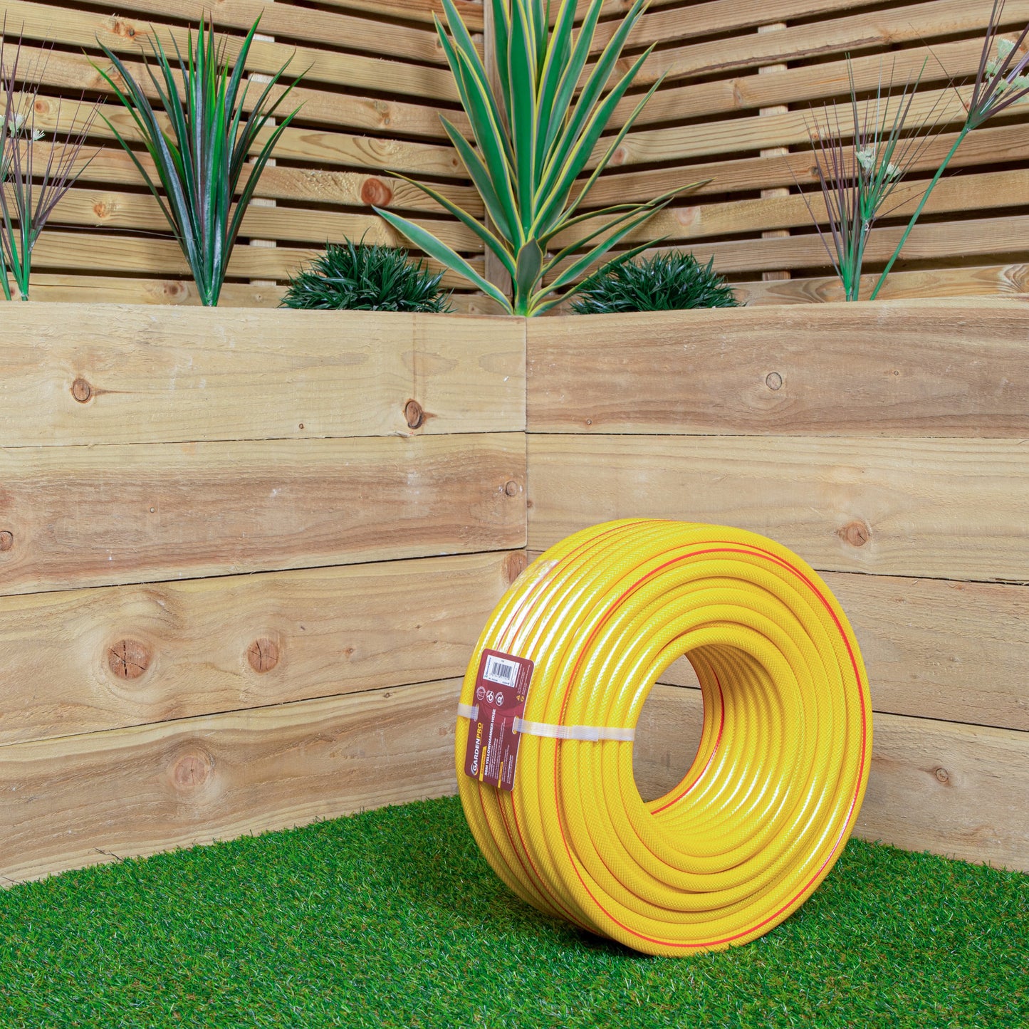 15m Pro Gold Kink Resistant Reinforced Garden Hose Pipe