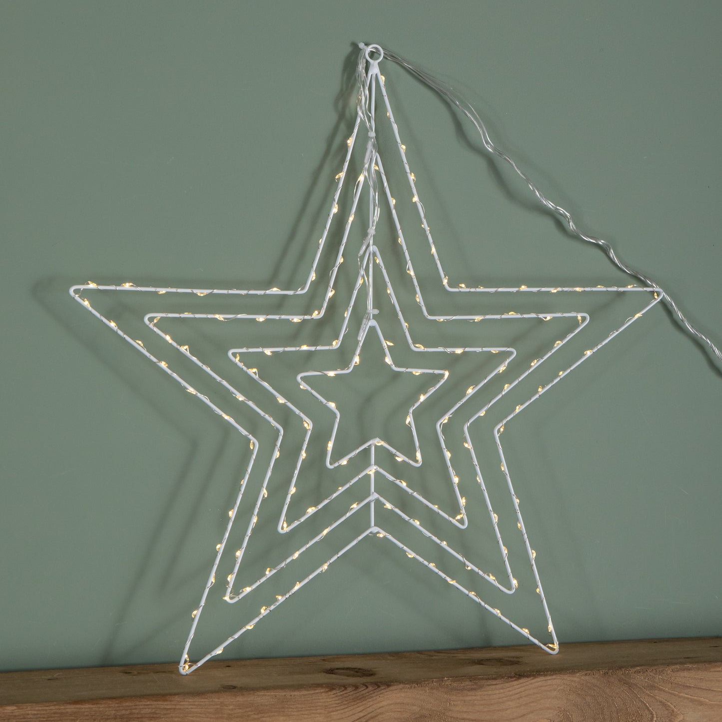 50 x 50cm Light up 4 Layered Christmas Star with 165 Warm White LEDs