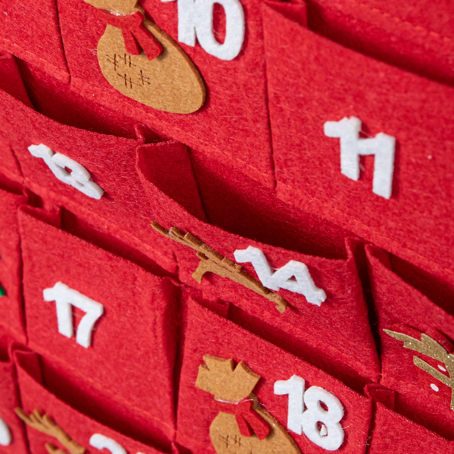 90cm Fabric Christmas Tree Shaped Hanging Advent Calendar Decoration