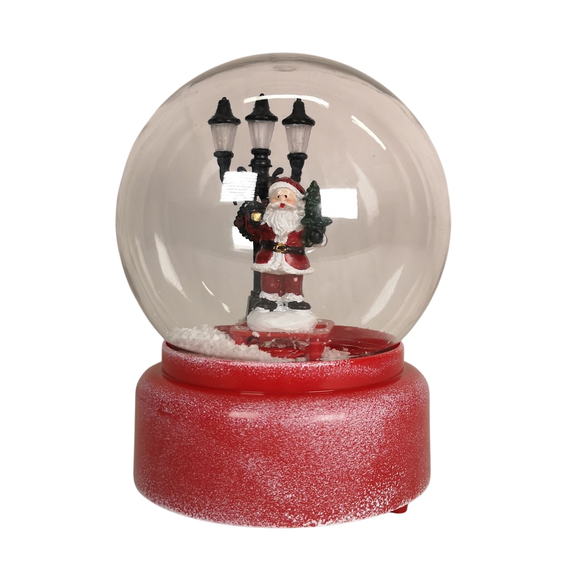19cm Battery Operated Light up Musical SnowFall Santa Snow Globe Decor
