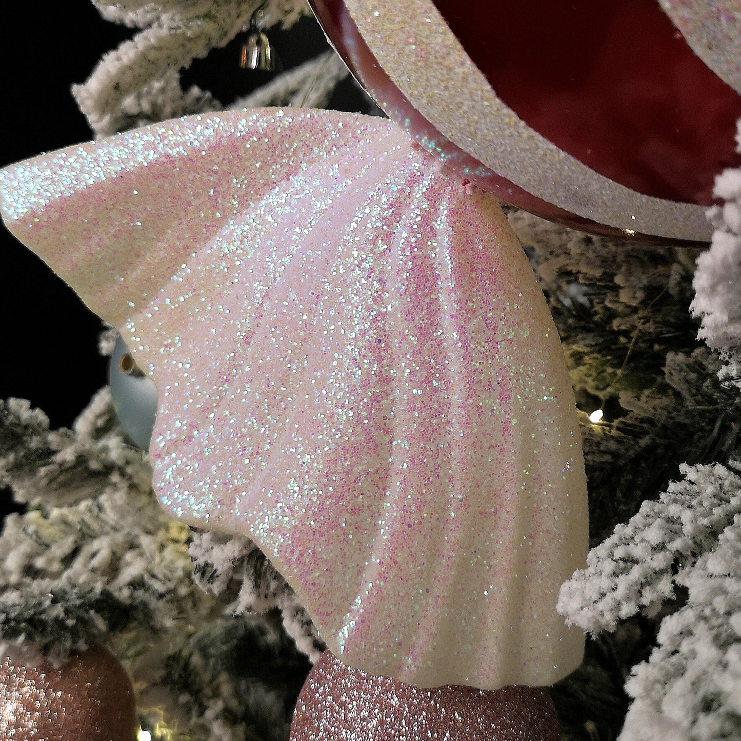 50cm Red and White Stripe Hanging Christmas Candy Bauble Decoration