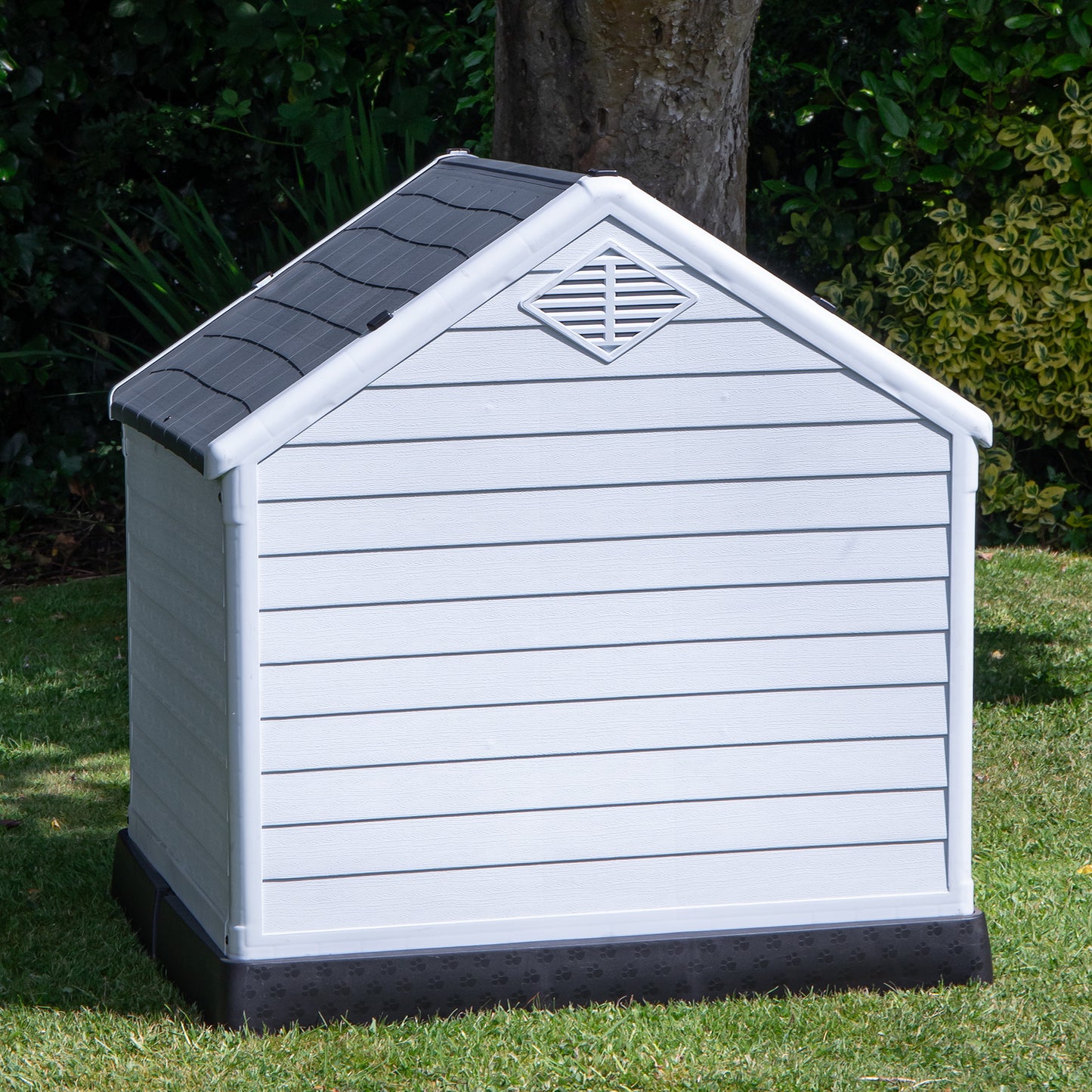 99 x 92cm Samuel Alexander Large Outdoor Plastic Dog House with Raised Bed
