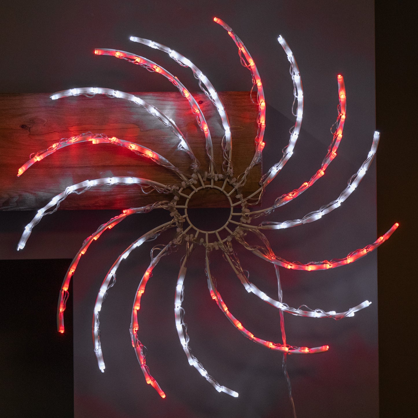 50cm Light up Christmas Spinner Decoration with 128 Red and White LEDs