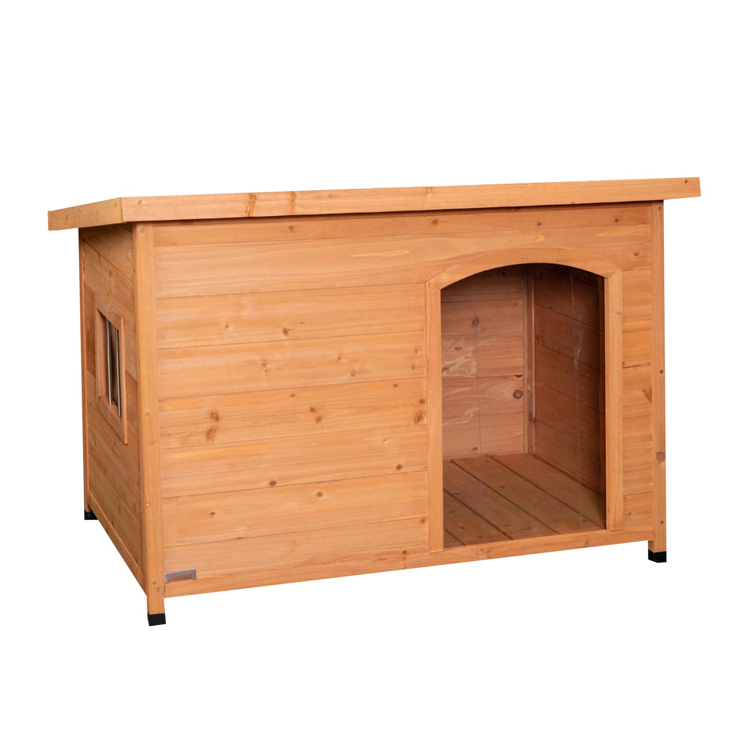 72cm x 1.04m Medium Outdoor Garden Cosy Wooden Dog House Kennel with Window
