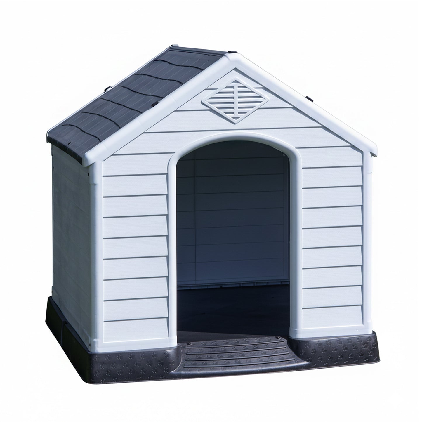 99 x 92cm Samuel Alexander Large Outdoor Plastic Dog House with Raised Bed