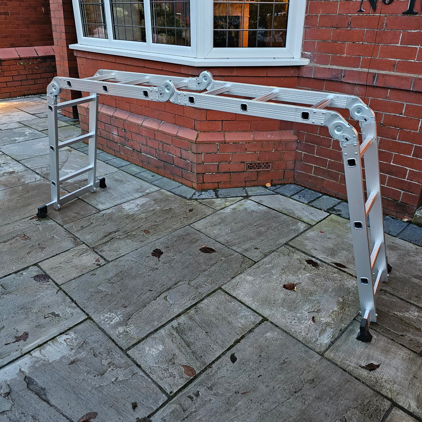 Factory Seconds 3.46m Lightweight Aluminium Folding Multi-position Work Platform Ladder