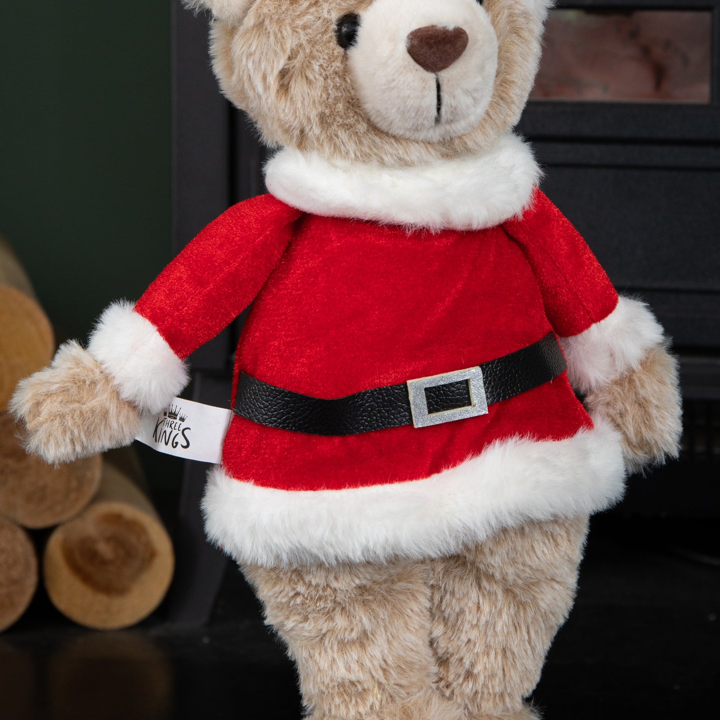 35cm Plush Standing Teddy Santa Christmas Decoration