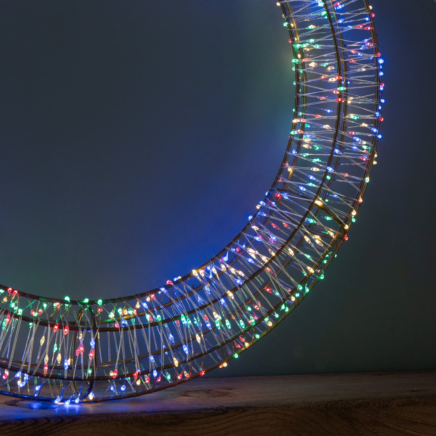 45cm Light up Christmas Wreath with 960 Multi-Coloured LEDs