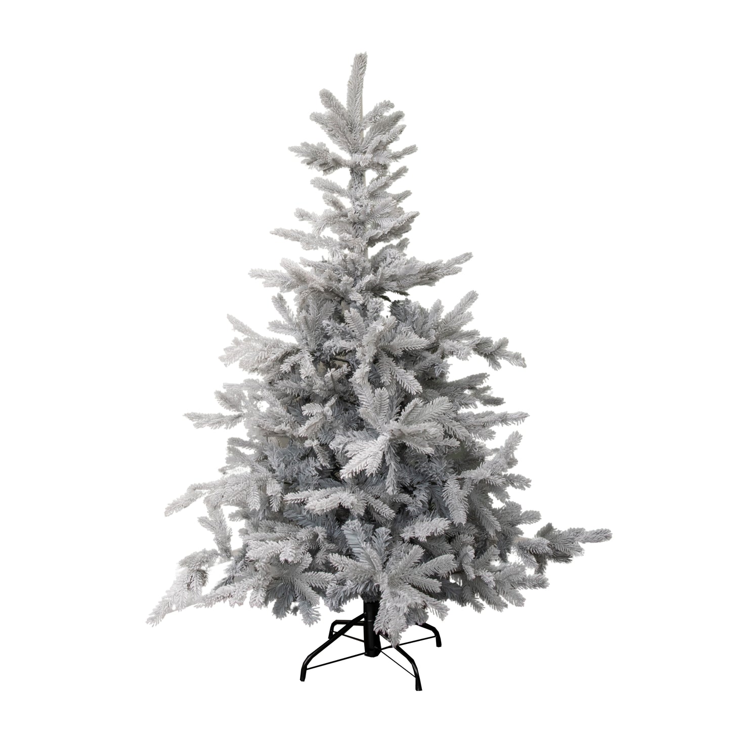5ft (1.5m) Grey Frosted Grandis Fir Christmas Tree with Metal Stand
