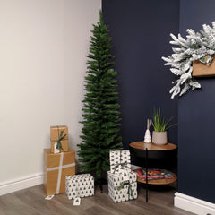 6ft (1.8m) Pencil Style Slim Artificial Christmas Tree in Green