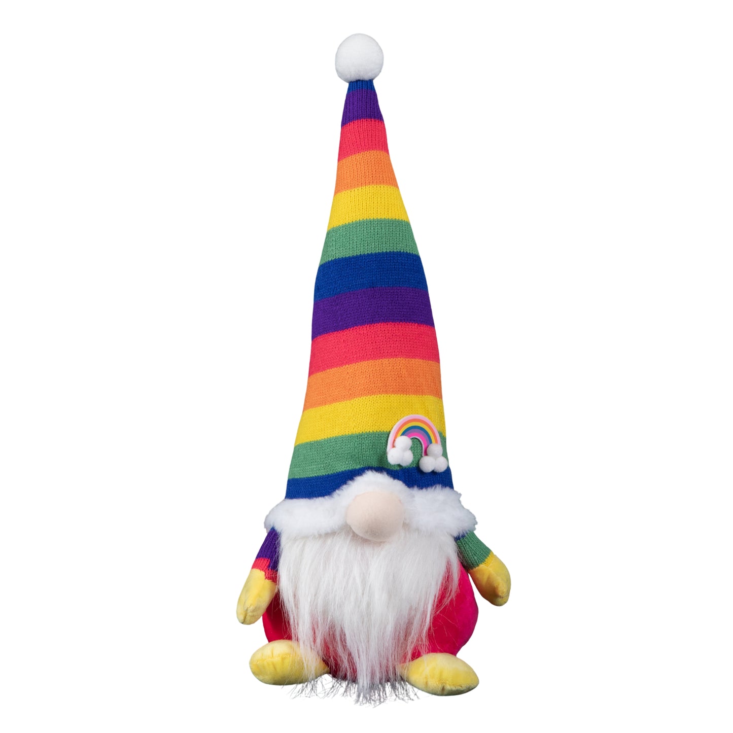 45cm Sitting Plush Christmas Gonk Decoration in Rainbow
