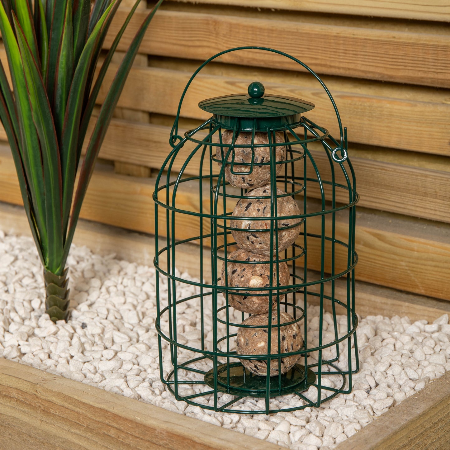 Pack of 2 Wild Bird Fat Ball Feeder with Squirrel Guard