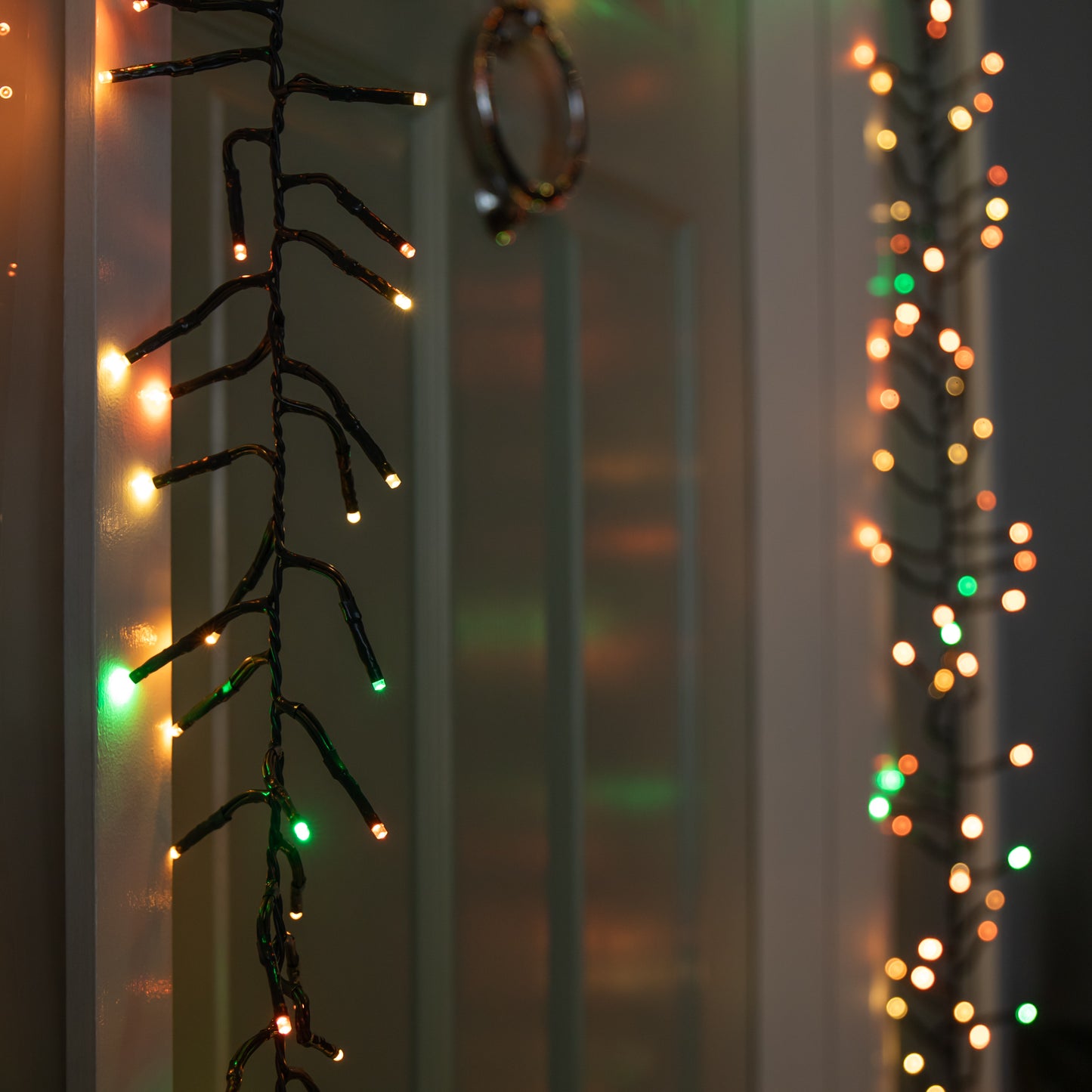 5.5m 426 Cluster LED Autumn Twist Door Garland with Multi-Coloured LEDs on Green Cable