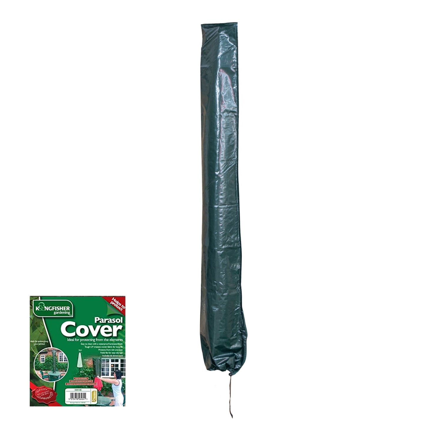 1.5m Waterproof Protective Garden Parasol Cover with Tie Down Cord & Zip