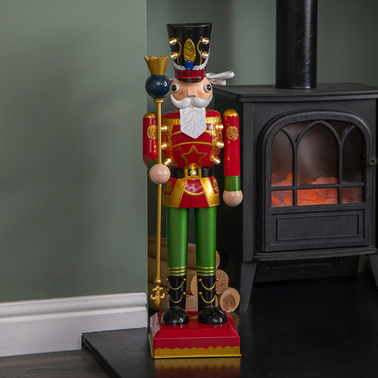 80cm Light up Christmas Nutcracker Soldier Decoration with LEDs