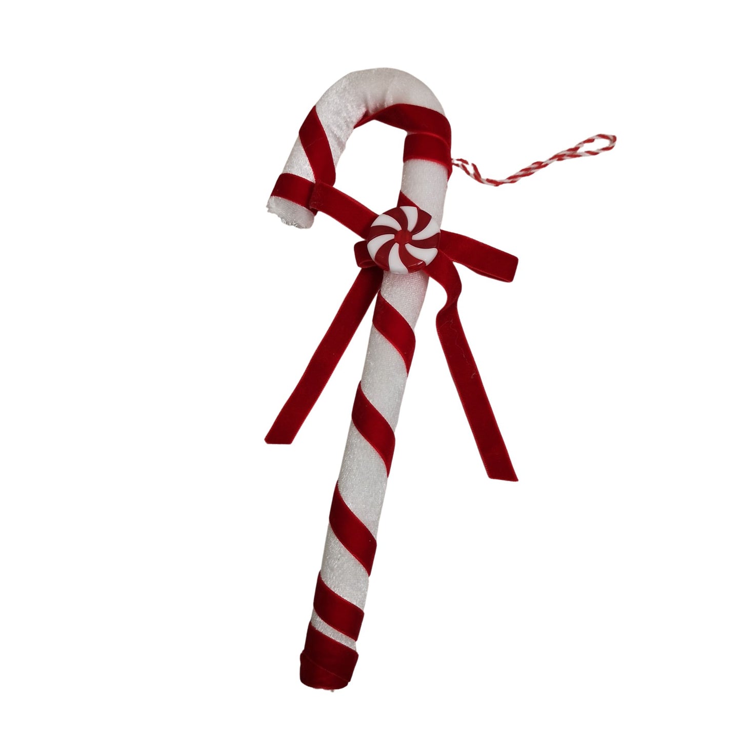 29cm Red and White Stripe Hanging Christmas Candy Cane Decoration