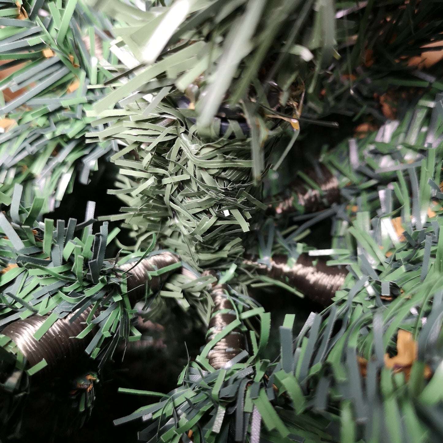 Factory Seconds: 6.5ft (2m) Plain Green Pencil Style PVC Spruce Pine Slim Christmas Tree with Stand