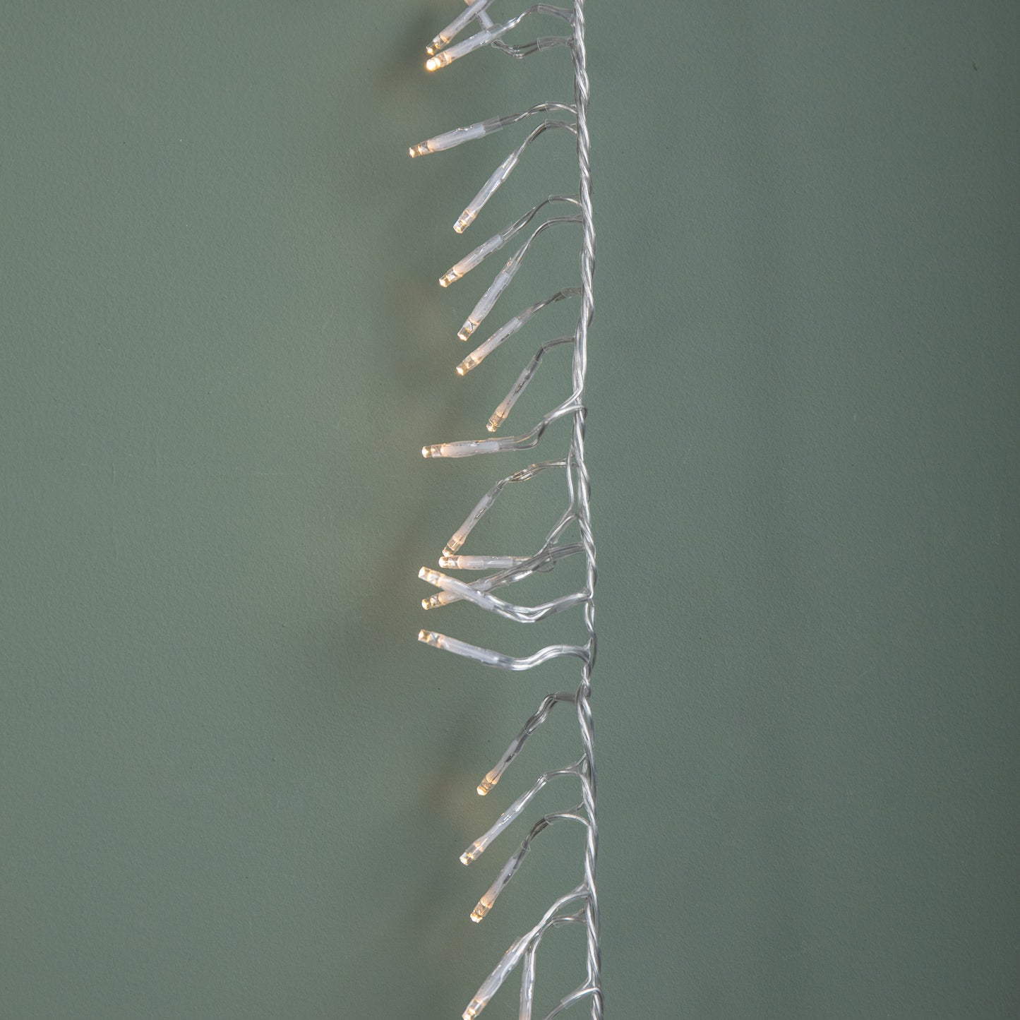 9.3m 720 LED Christmas Cluster String Lights with Timer in Warm White on Clear Cable