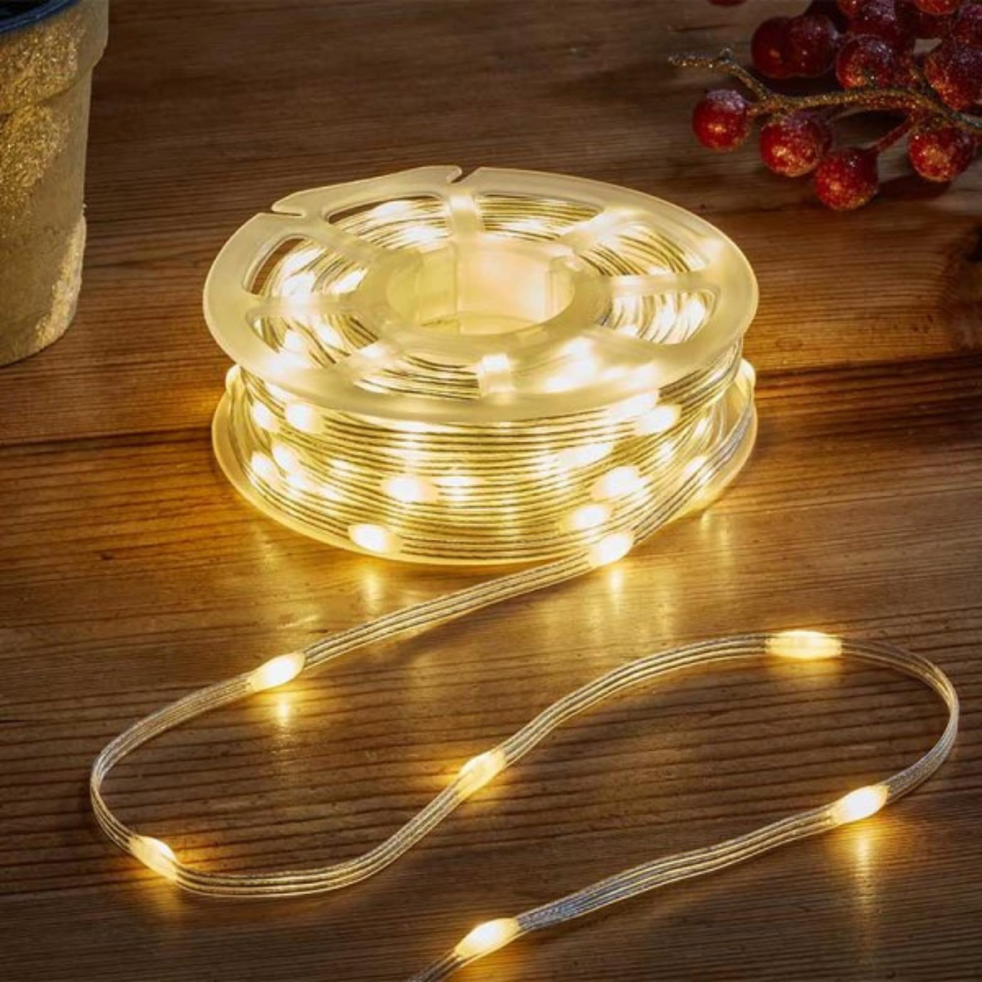 37.5m Light up Christmas Two Tone String Lights with 500 Warm White & Cool White LEDs