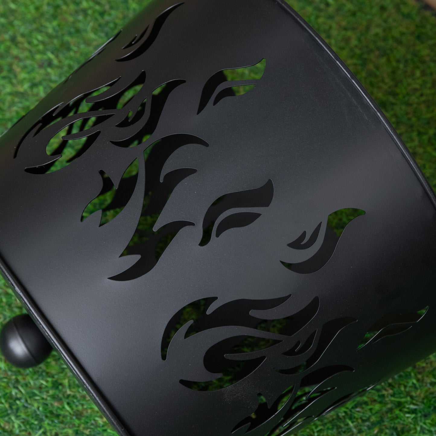 32cm Black Steel Fuego Outdoor Garden Firebasket