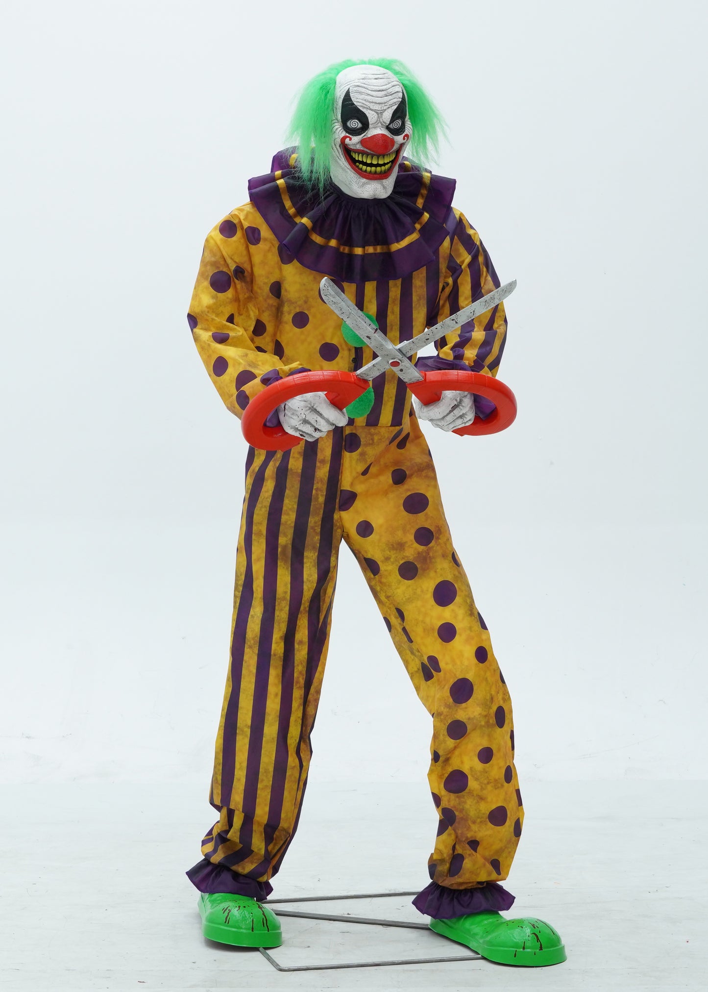 6ft Tall Animated Snippers The Clown Halloween Prop Decoration with LED Eyes
