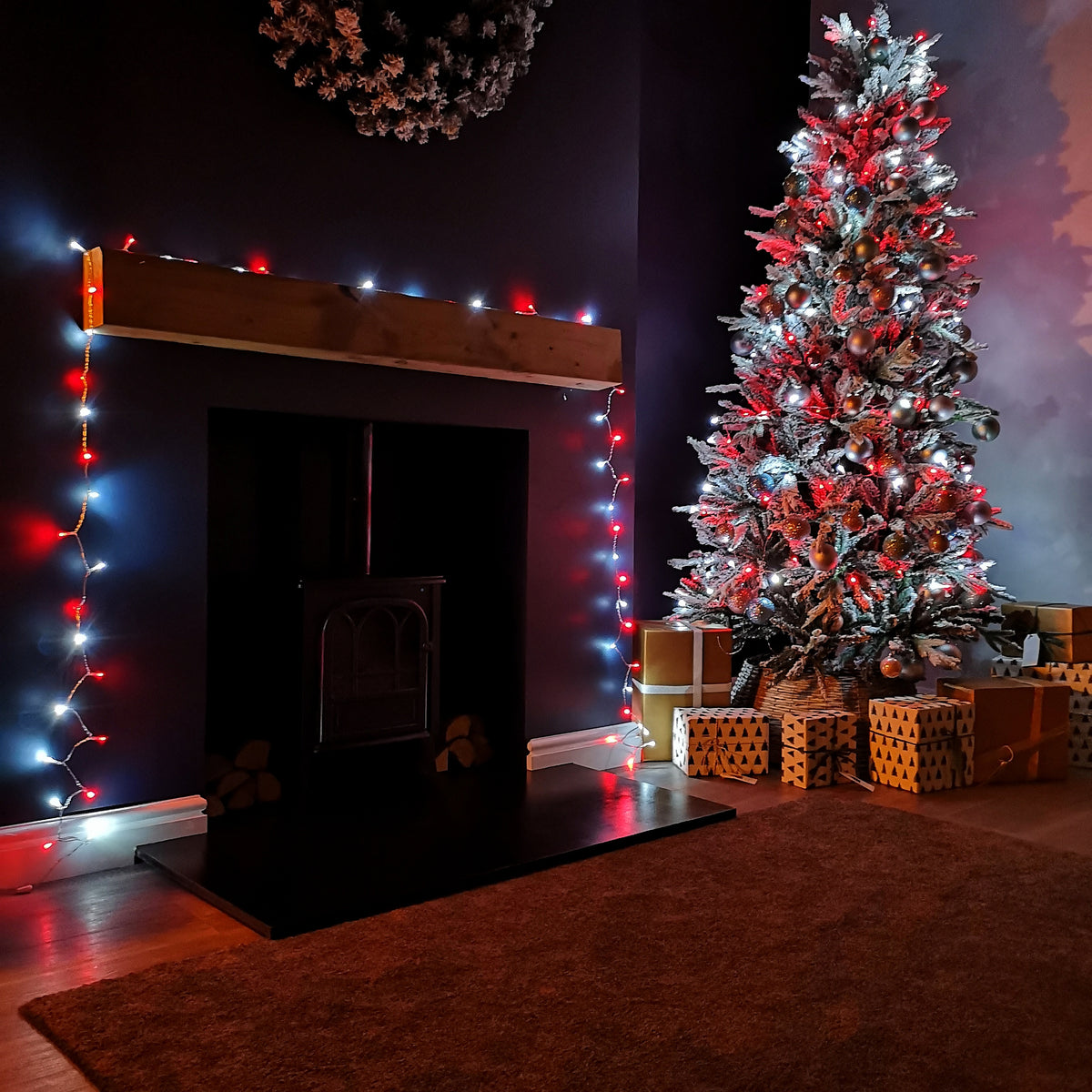 Premier Deluxe Light Set - 16m Multi Action 200 Red & White LED SUPABR ...