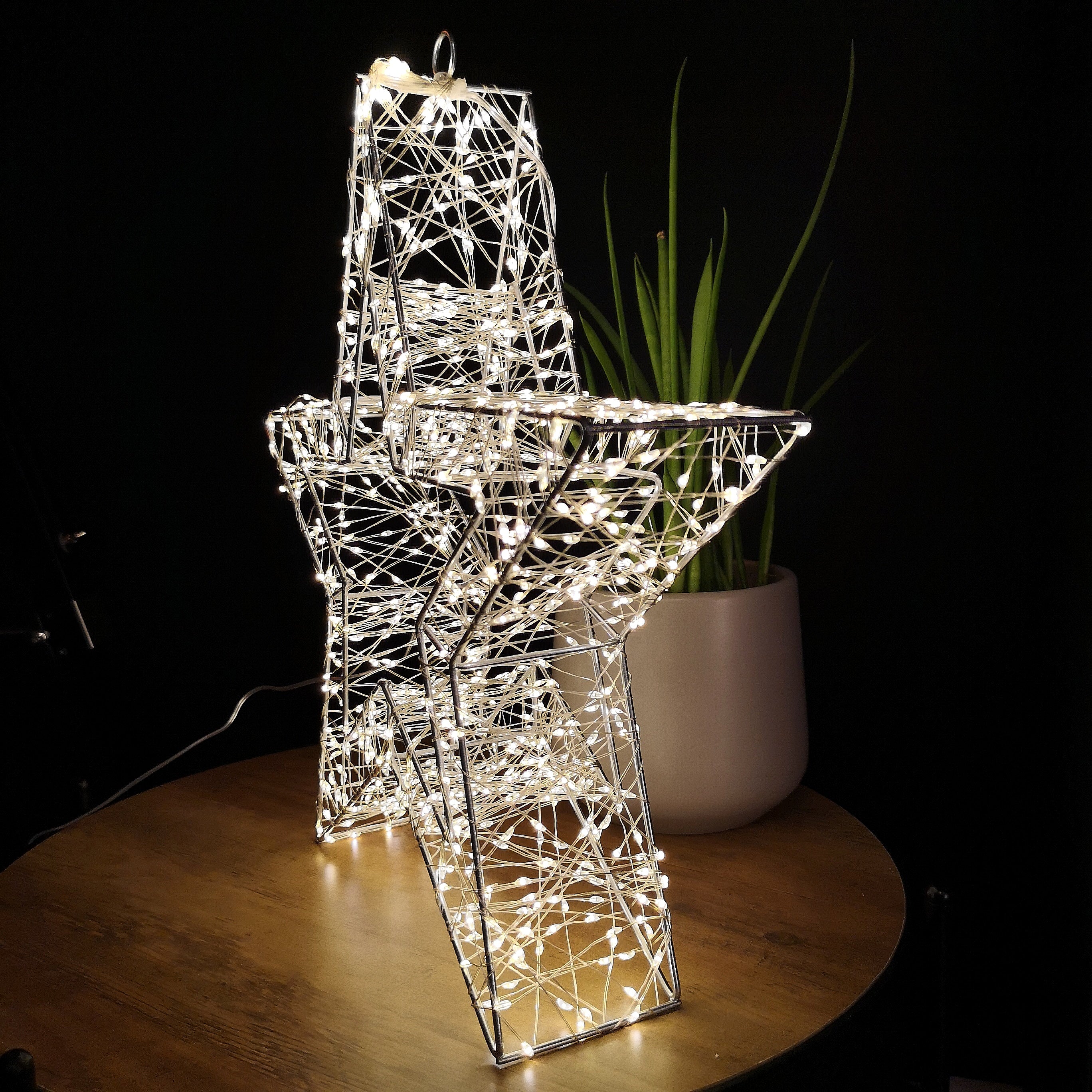 960 LED 38cm Tall Christmas Galaxy Light Up Star Decoration with Warm White Lights