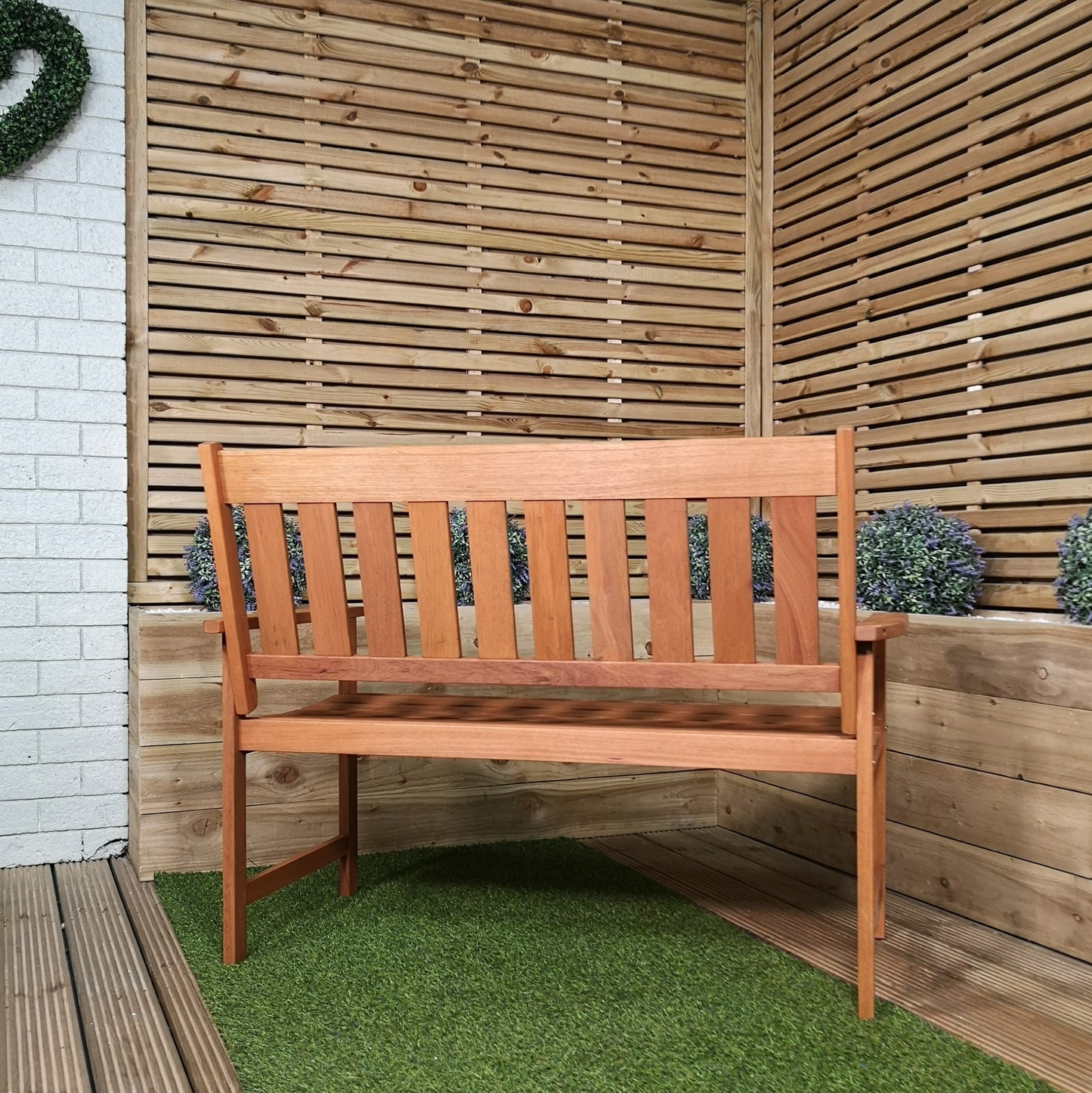 Cartmel 2 Seater Outdoor Wooden Garden Patio Bench