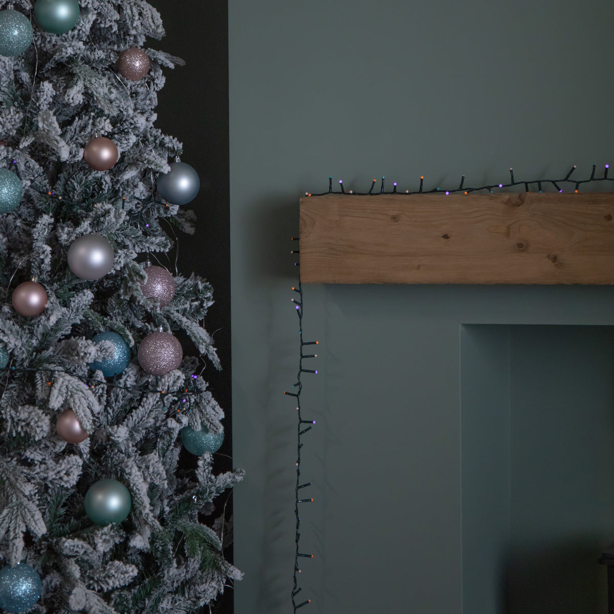 9m 360 LED BerryBrights Christmas String Lights in Rainbow
