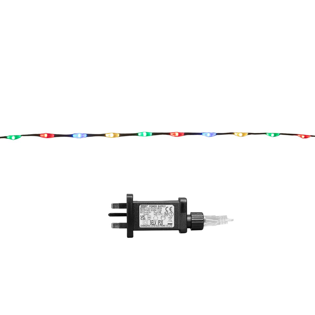 6.4m Compact MicroBrights Christmas Lights with 400 LEDs in Multi-coloured