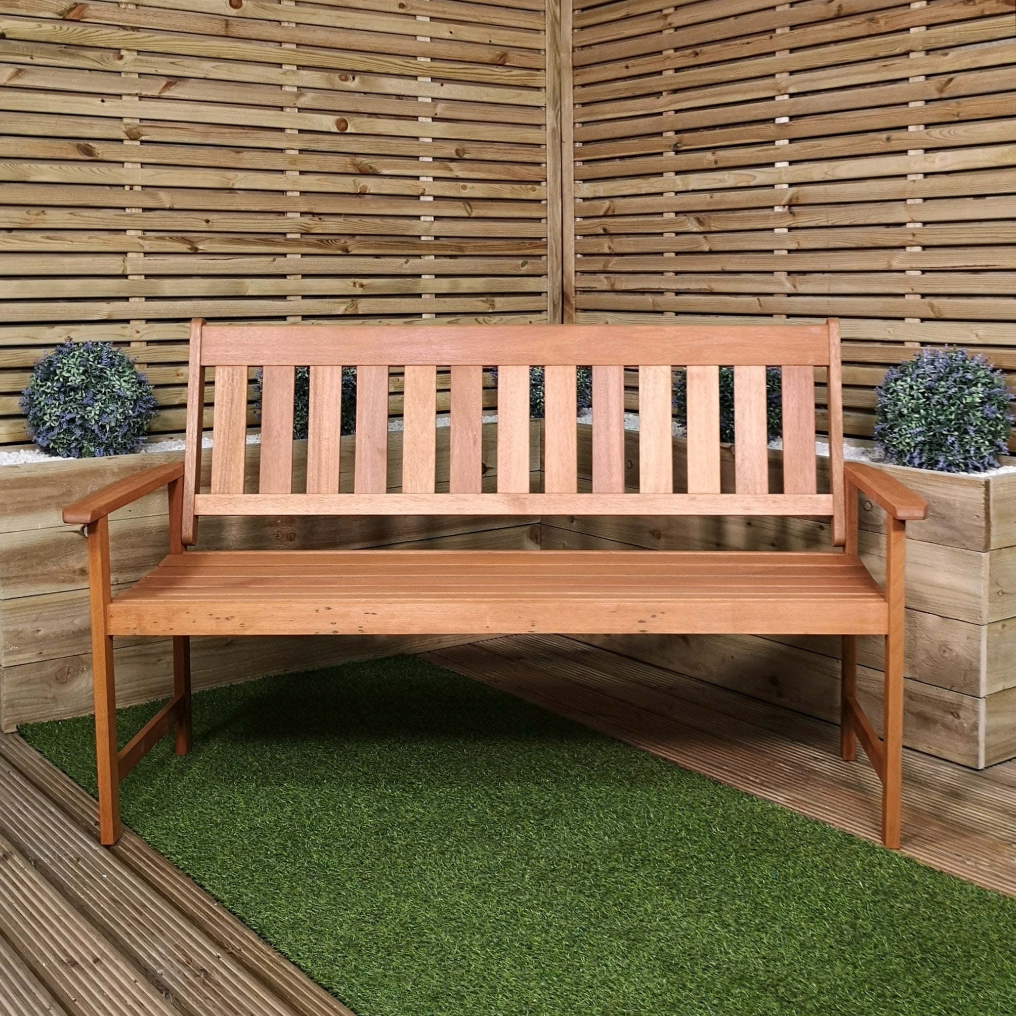 Cartmel 3 Seater Outdoor Wooden Garden Patio Bench