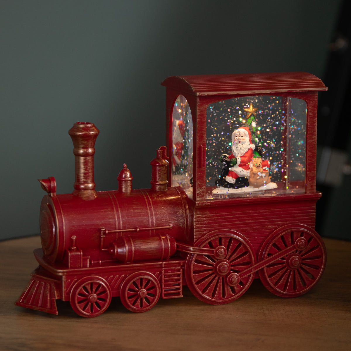 17cm Battery Operated Light up SnowSwirl All Aboard! Christmas Decoration with LEDs