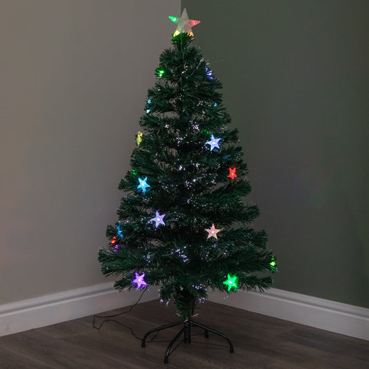 4ft (1.2m) Fibre Optic Cosmos Christmas Tree with 22 Colour Changing LEDs