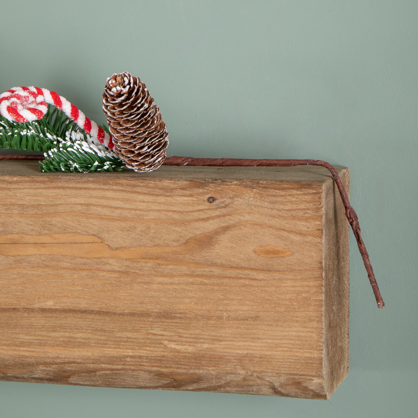 1.3m Candy Swirls Christmas Garland with Frosted Pinecones and Candy Canes