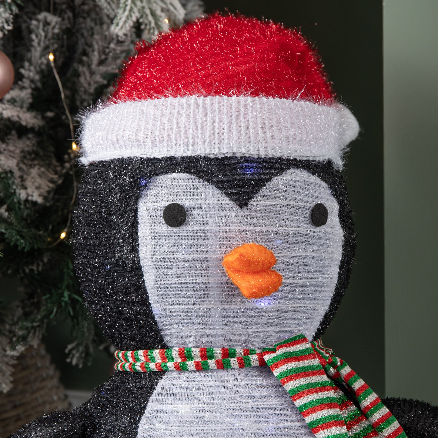 72cm Battery Operated Light up Pop up Christmas Penguin with Cool White LEDs