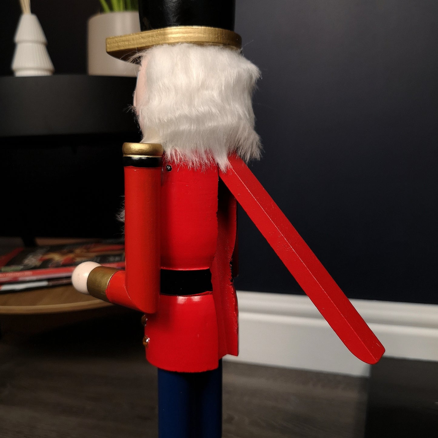 50cm Red Countdown Wooden Christmas Nutcracker Decoration