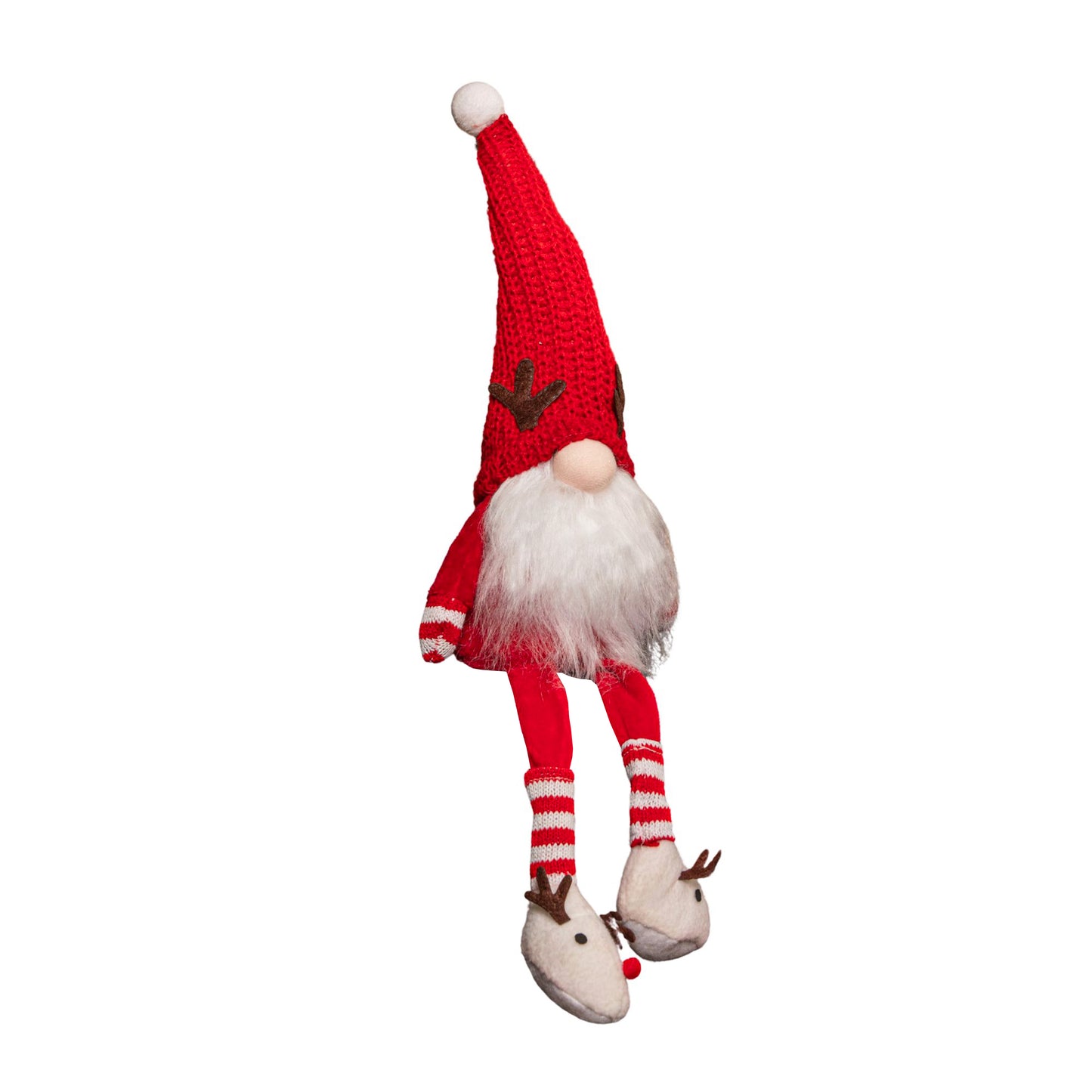 55cm Red and White Sitting Mr Claus Christmas Gonk with Dangly Legs